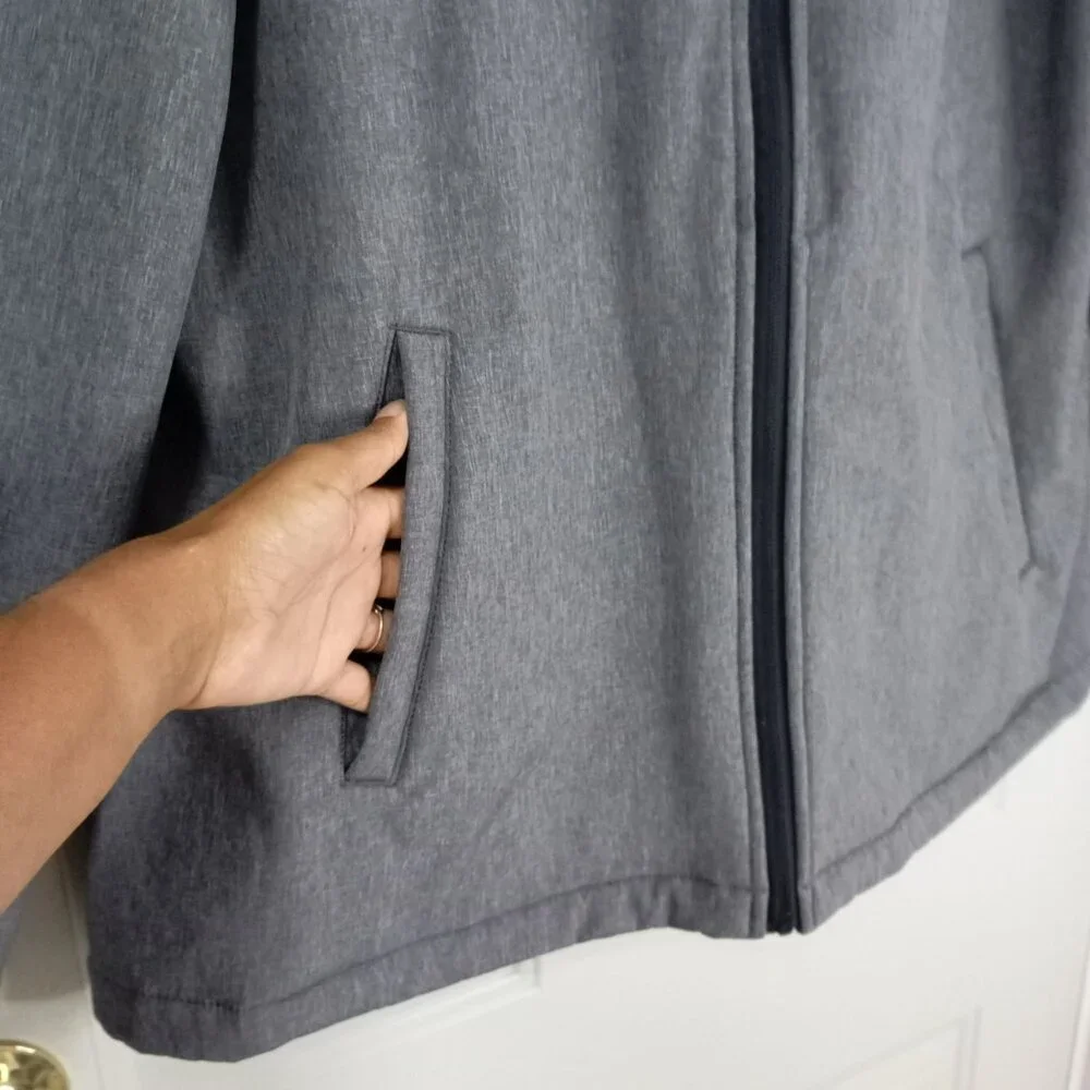Banana Republic XL Gray Hooded Jacket With Full Zip & Pockets
